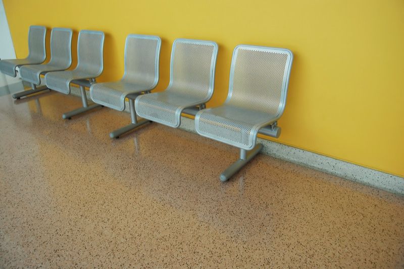exposed aggregate floor in a building